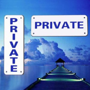 Private Dock and Pier Signs available at Hurley Marine
