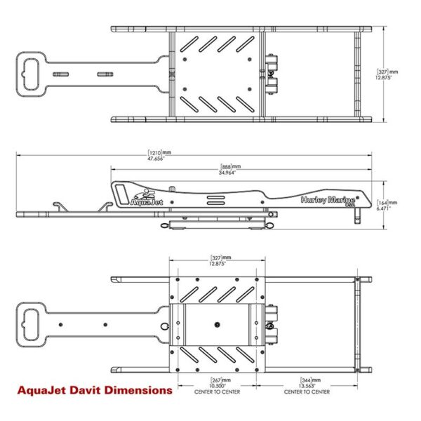 AquaJet Davit Dimensions